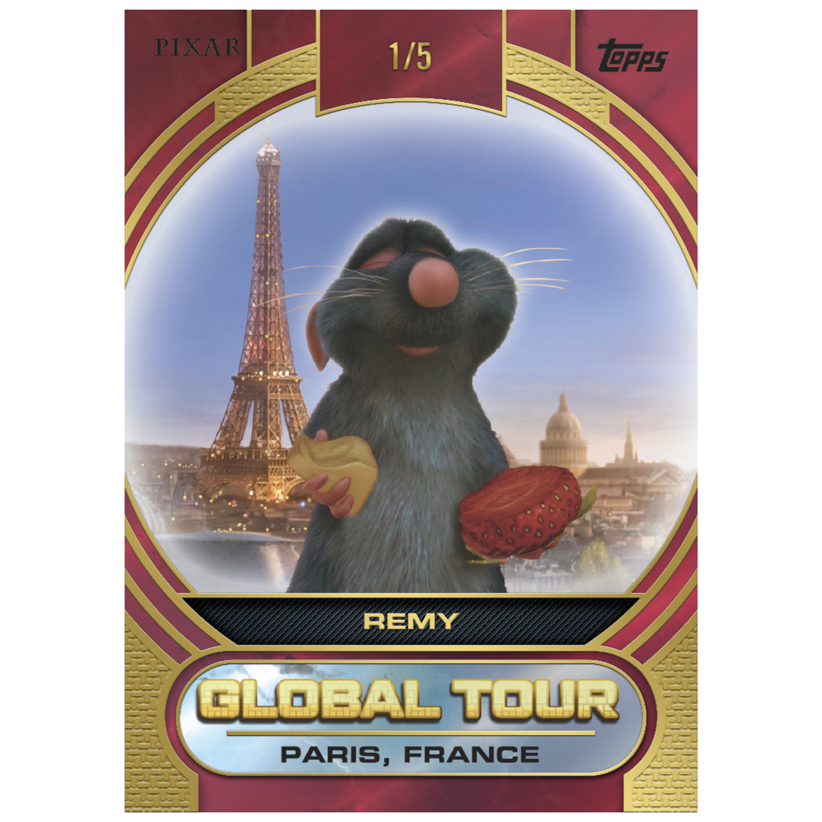 2025 Topps Pixar Gold Global Tour Paris, France Remy