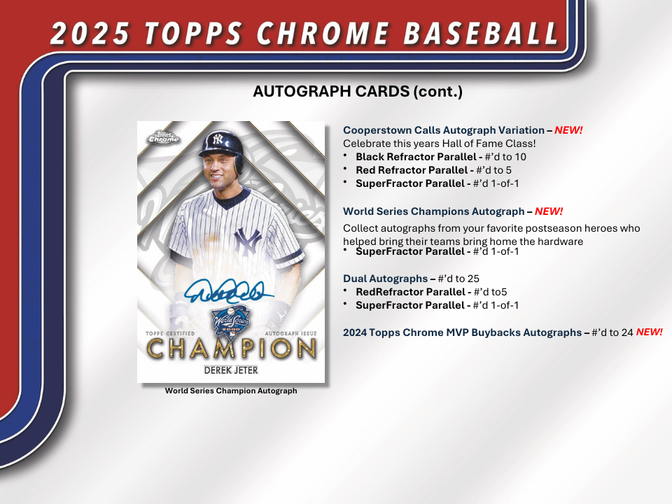 2025 Topps Chrome Baseball Value Box