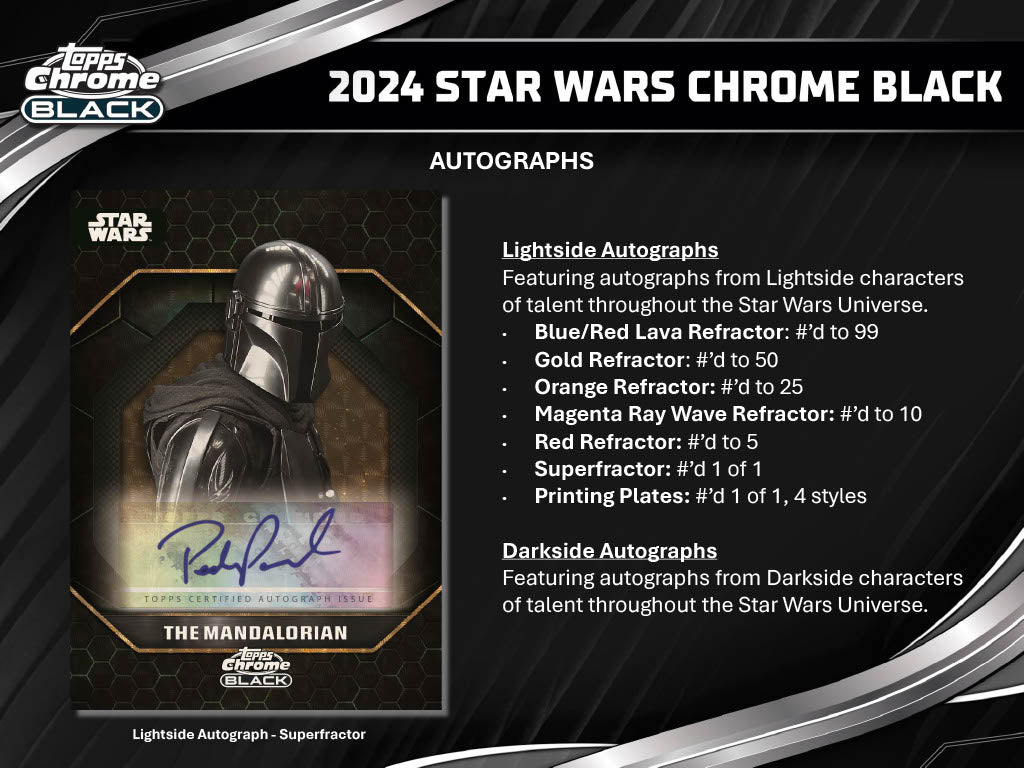 Topps Star Wars Chrome Black