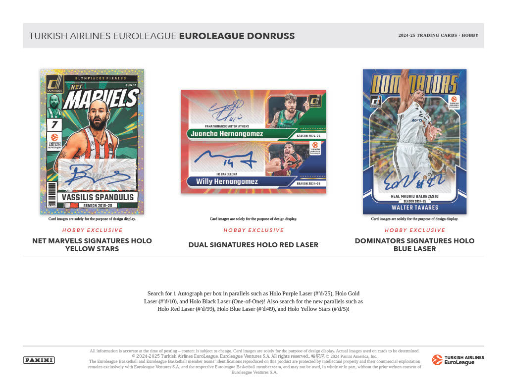 2024-25 Panini Turkish Airlines Euroleague Donruss
