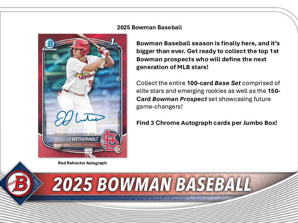 2025 Bowman Baseball Jumbo Box