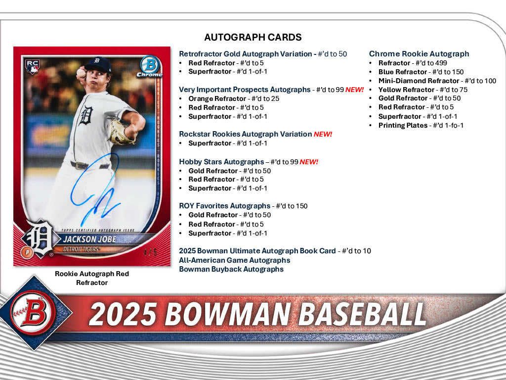 2025 Bowman Baseball Jumbo Box