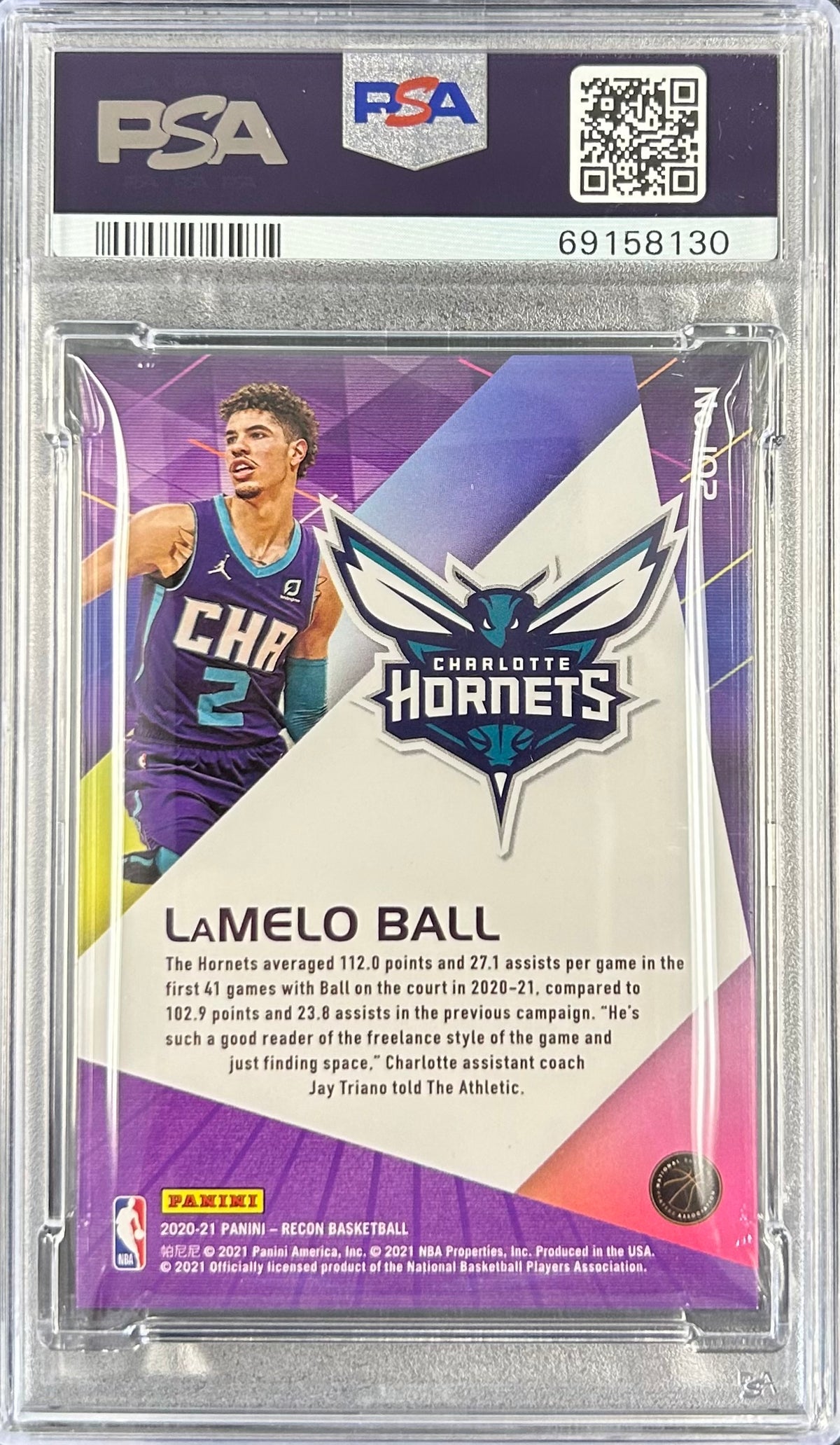 2020 Panini Recon #102 LaMelo Ball PSA 9