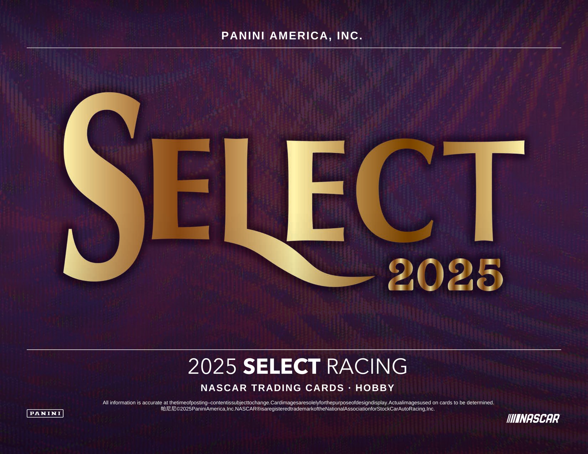 2025 Panini Select Racing Hobby Box