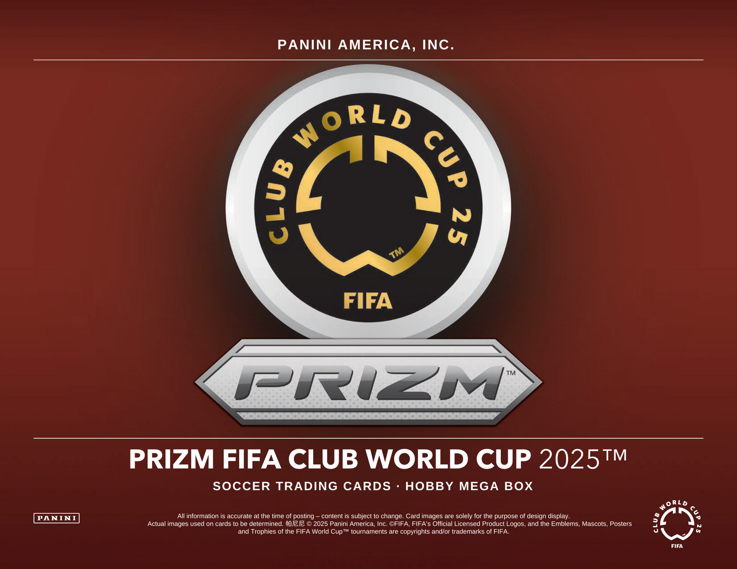2025 Panini Prizm FIFA Club World Cup Soccer Hobby Mega Box