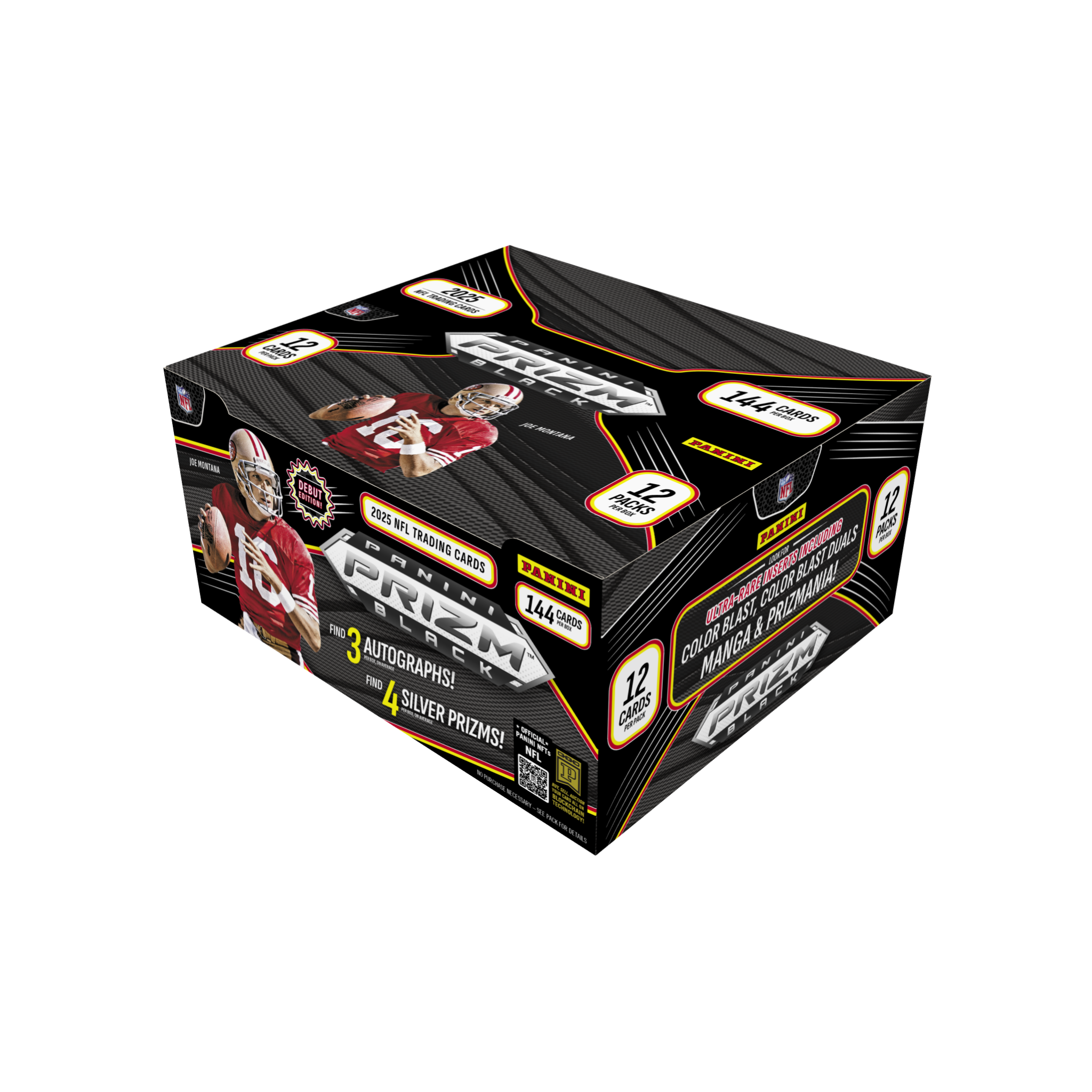 2025 Panini Prizm Black Football Hobby Box | 3 Autographs per Box