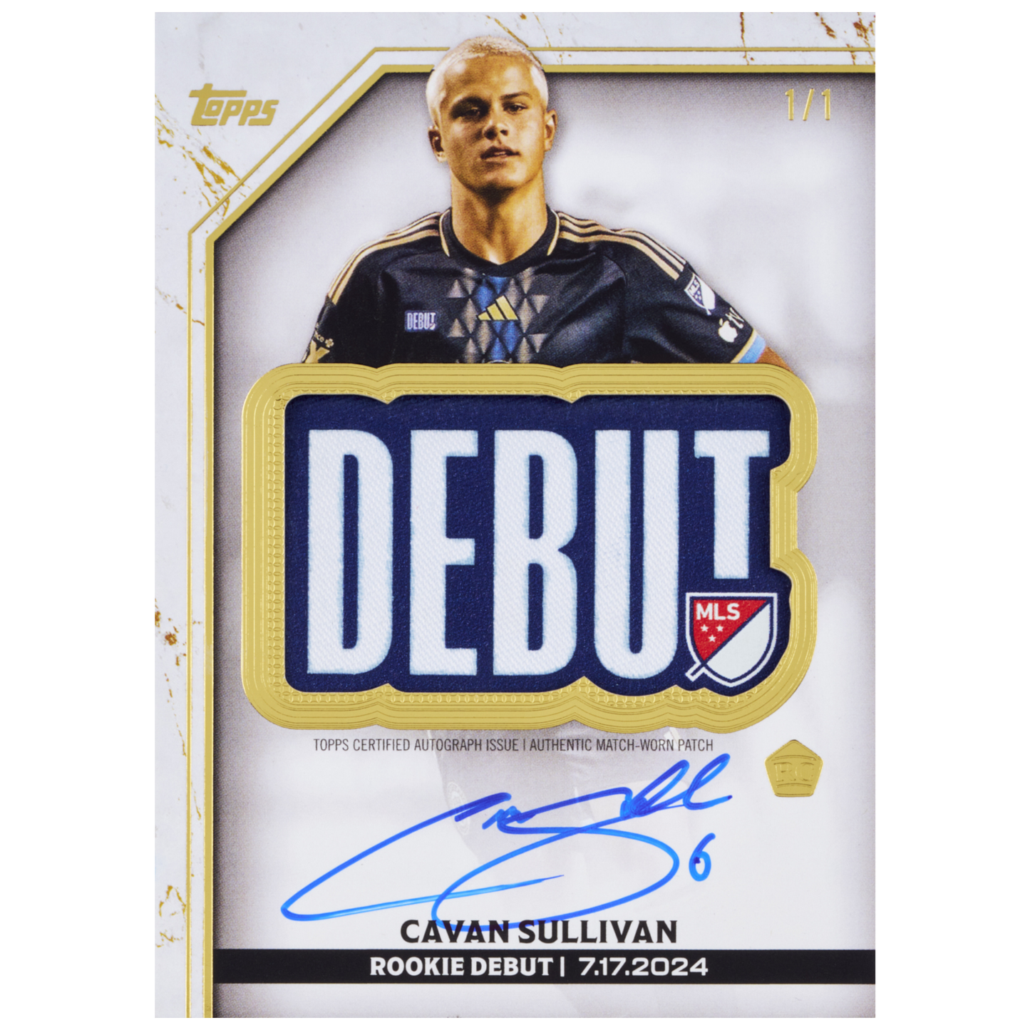 2025 Topps Chrome MLS Soccer Debut card Cavan Sullivan