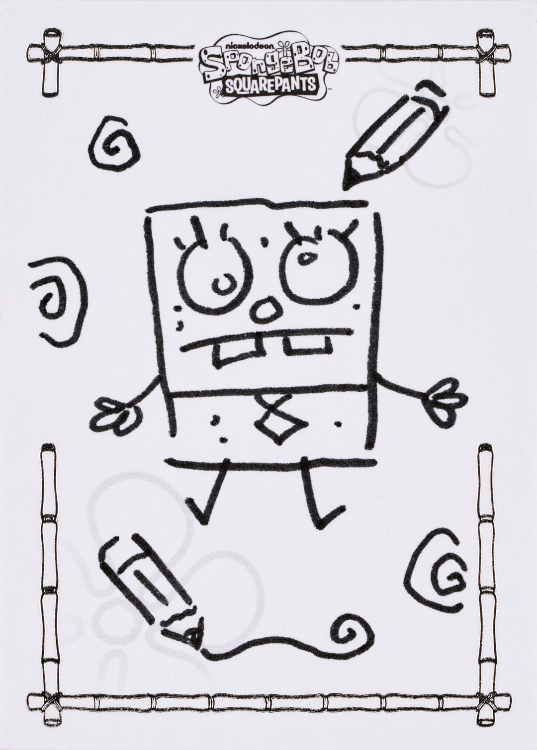 2025 Topps Chrome SpongeBob DoodleBob Sketch Cards