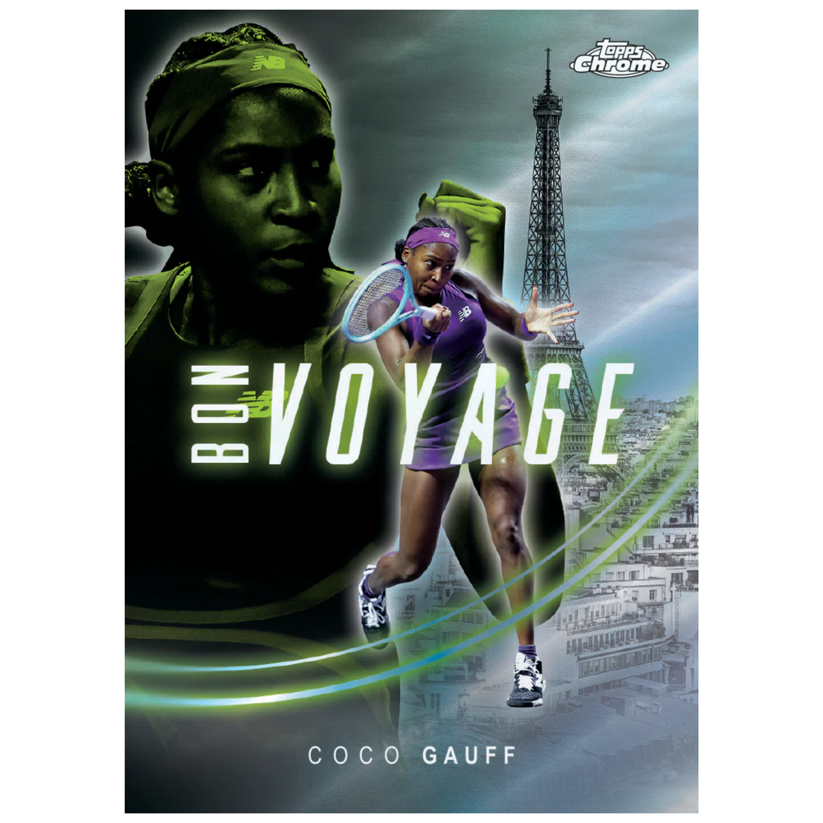 2025 Topps Chrome Tennis Bon Voyage Coco Gauff
