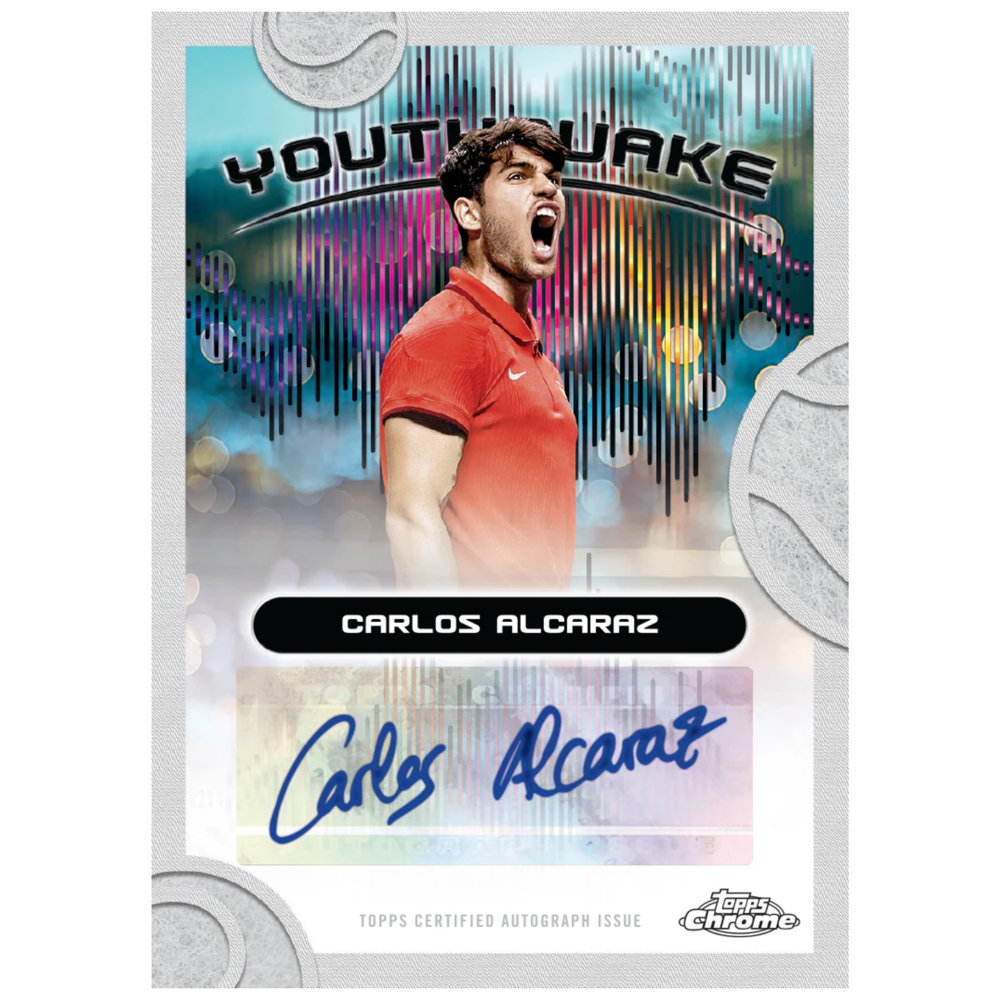 2025 Topps Chrome Tennis Youthquake Autograph Carlos Alcaraz