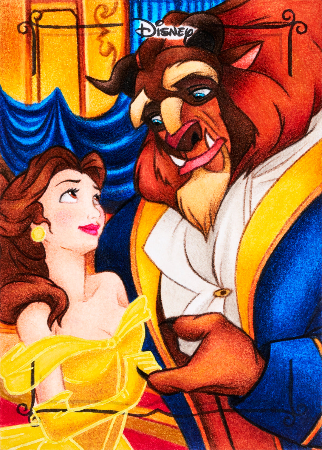 2025 Topps Disney Wonder Beauty and the Beast Sketch Card