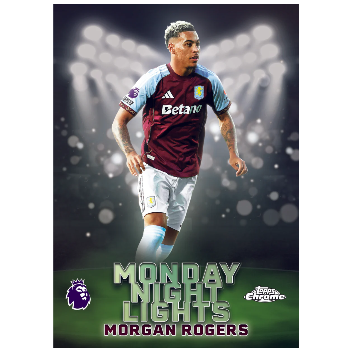 2026 Topps Chrome Premier League Soccer Monday Night Lights Morgan Rogers