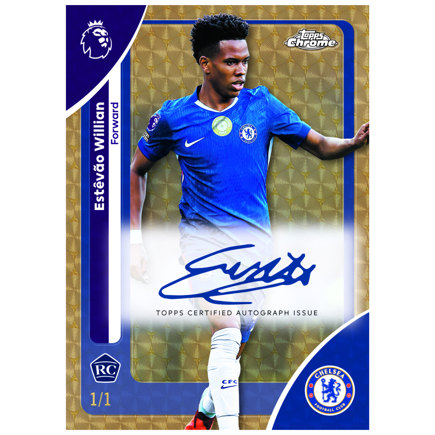 2026 Topps Chrome Premier League Soccer Rookie Autograph Estevao Willian