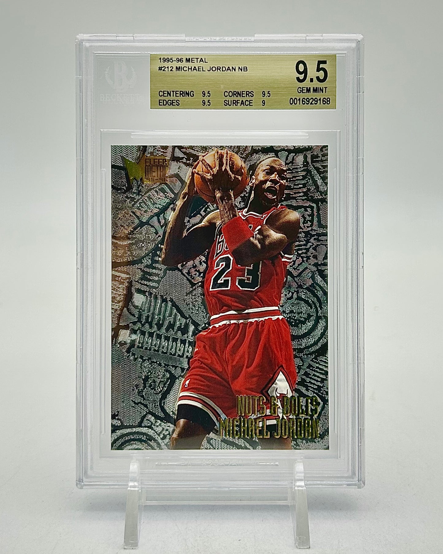 1995-96 Fleer Metal Nuts & Bolts Michael Jordan BGS 9.5