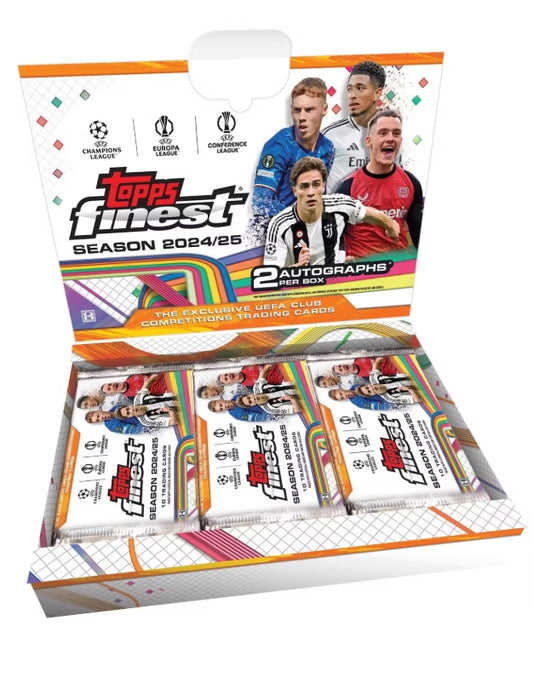 2024-25 Topps Finest UEFA Club Competitions Soccer Hobby Box