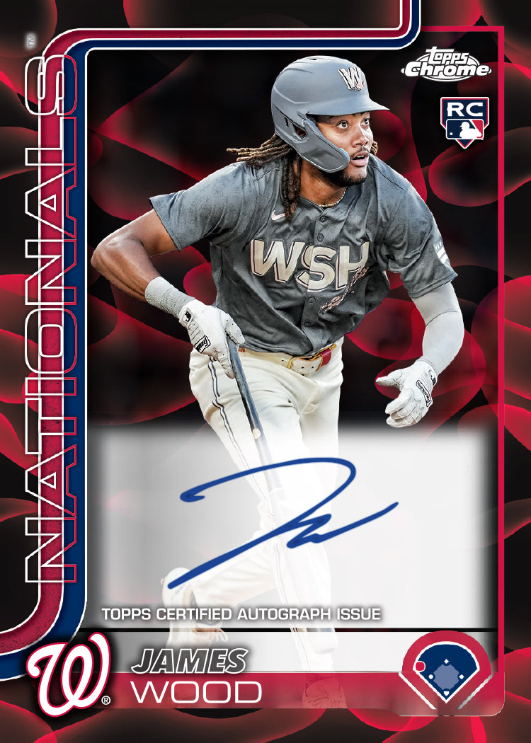 2025 Topps Chrome Update Baseball Rookie Autograph James Wood