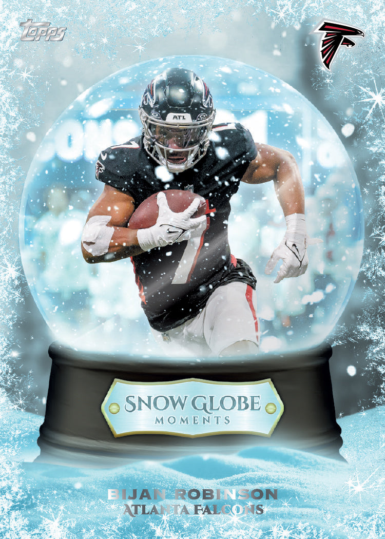 2026 Topps Holiday Football Elijah Robinson Snow Globe Moments Card