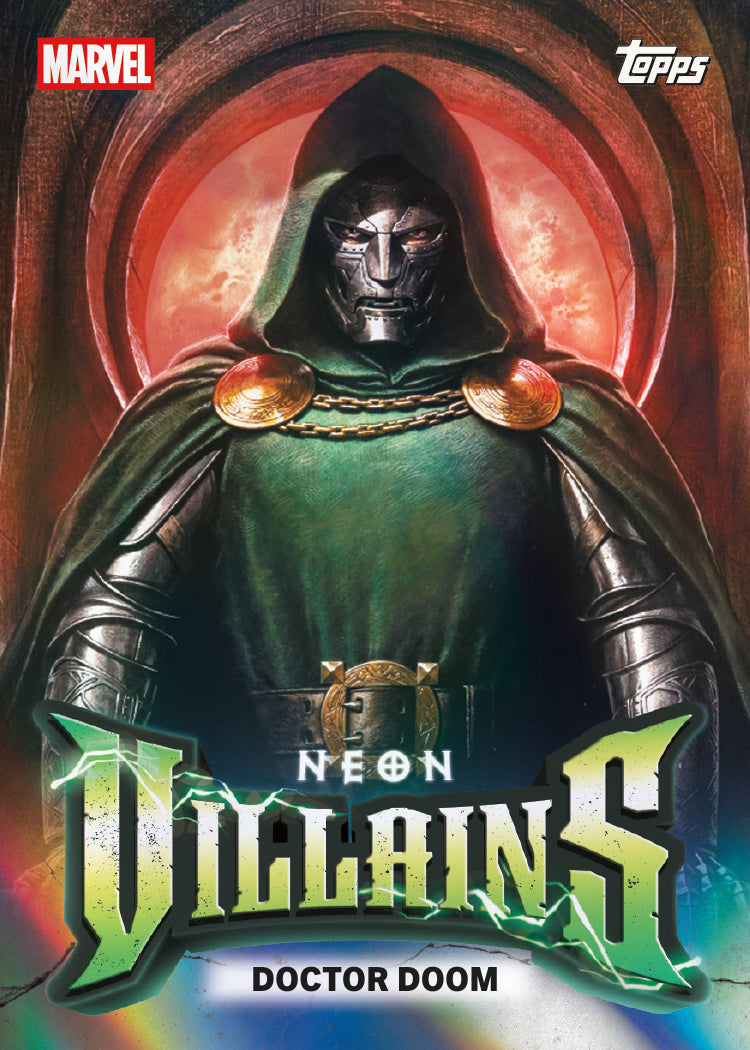 2026 Topps Marvel Neon Doctor Doom Neon Villains Card