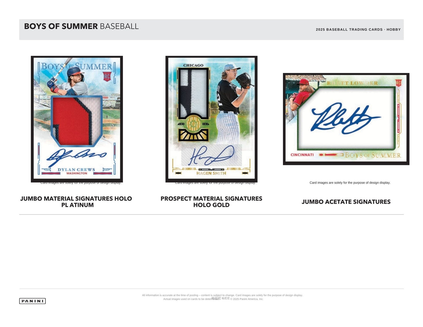 2025 Panini Boys of Summer Baseball Hobby Box