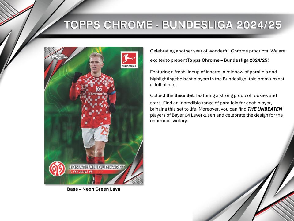 2024-25 Topps Chrome Bundesliga Soccer Value Box