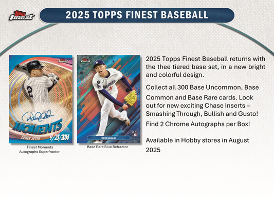 2025 Topps Finest Baseball Hobby Box