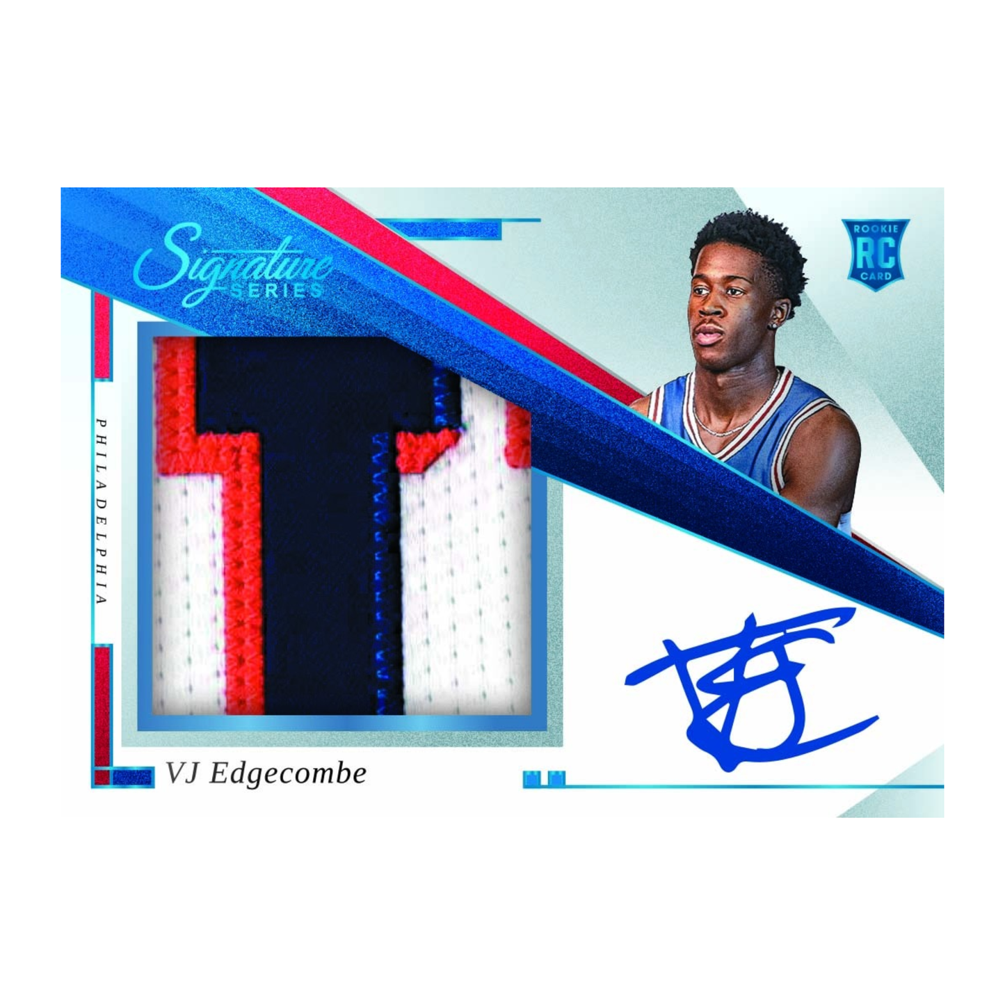 2025-26 Panini Signature Series Basketball VJ Edgecombe Rookie Patch Autograph