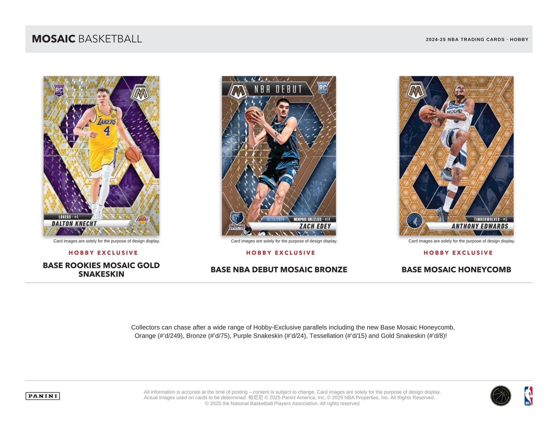 2024-25 Panini Mosaic Basketball Hobby Box