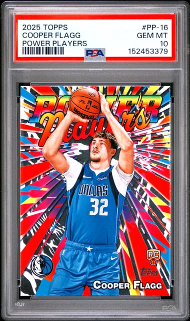 2025 Topps Power Players #PP-16 Cooper Flagg PSA 10 - Front