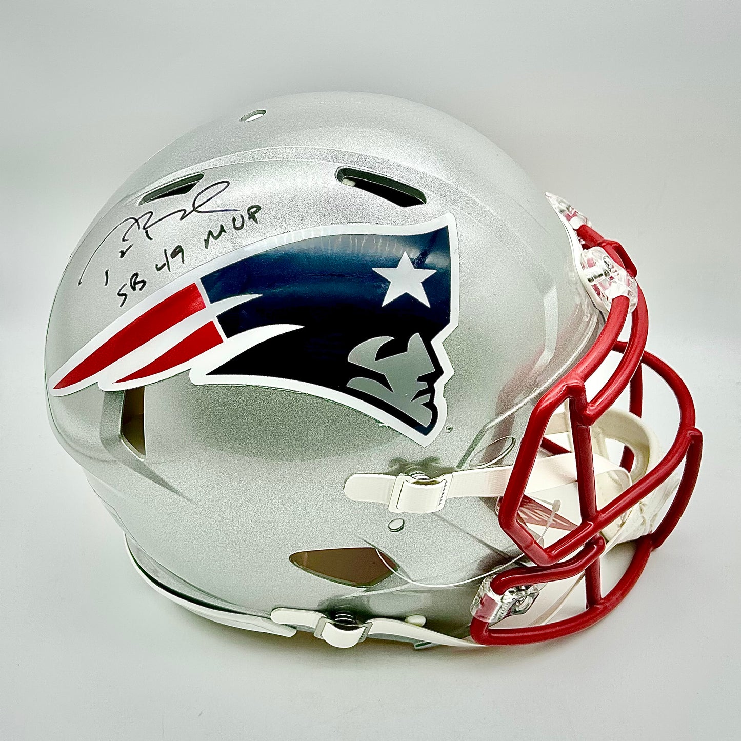 Tom Brady Autographed Authentic Helmet with MVP Inscription