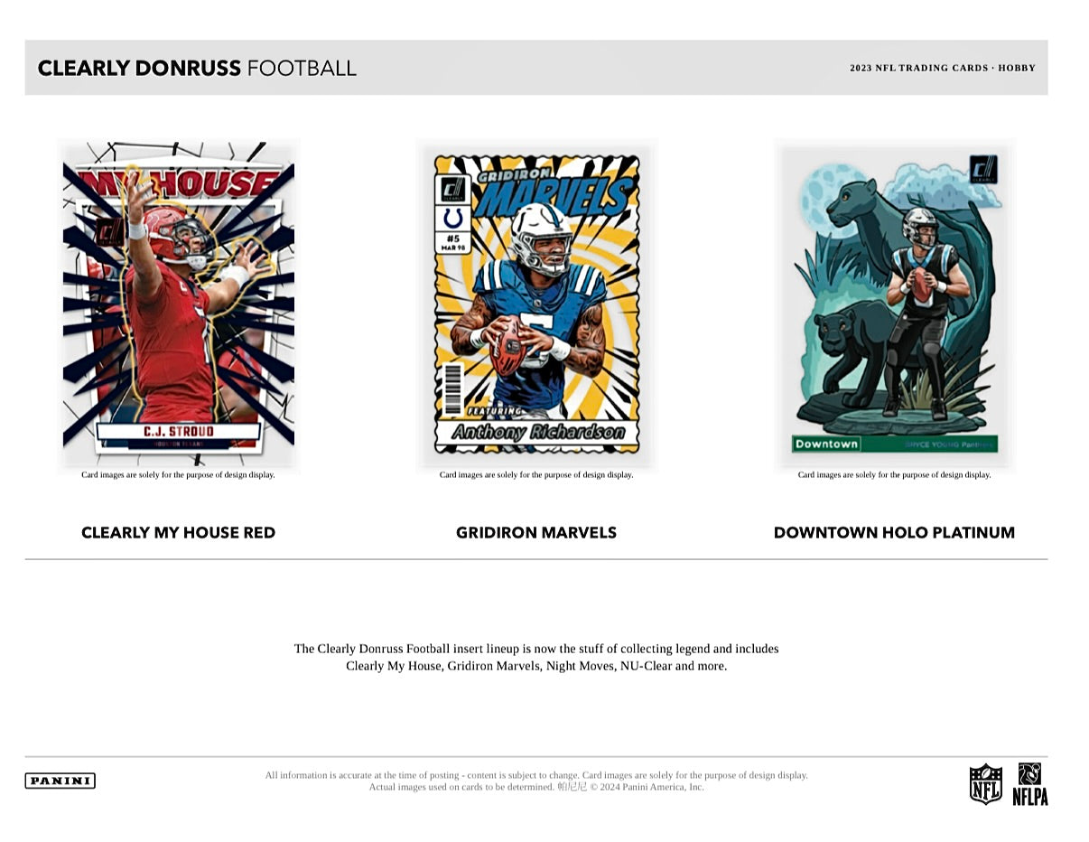 2023 Panini Clearly Donruss Football Hobby Sealed Case (16 boxes)