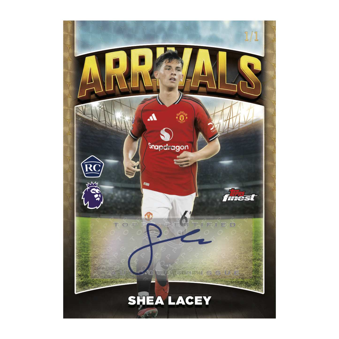 2026 Topps Finest Premiere League Soccer Arrivals Auto Shea Lacey