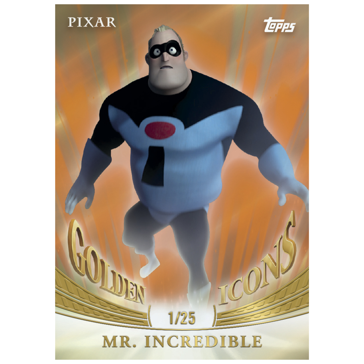 2025 Topps Pixar Gold Golden Icons Mr. Incredible