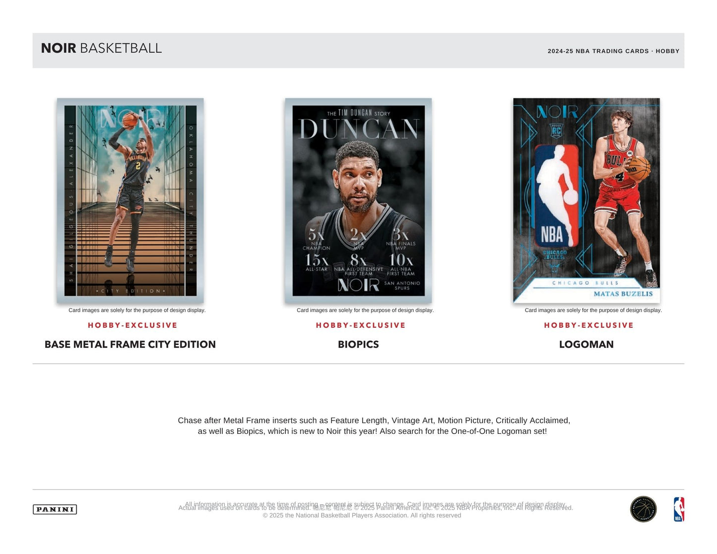 2024-25 Panini Noir Basketball Hobby Box