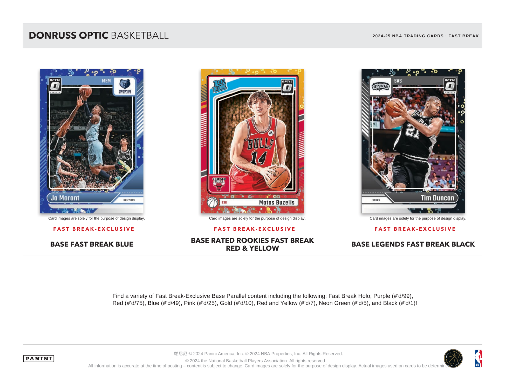 2024-25 Panini Donruss Optic Basketball Fast Break Box