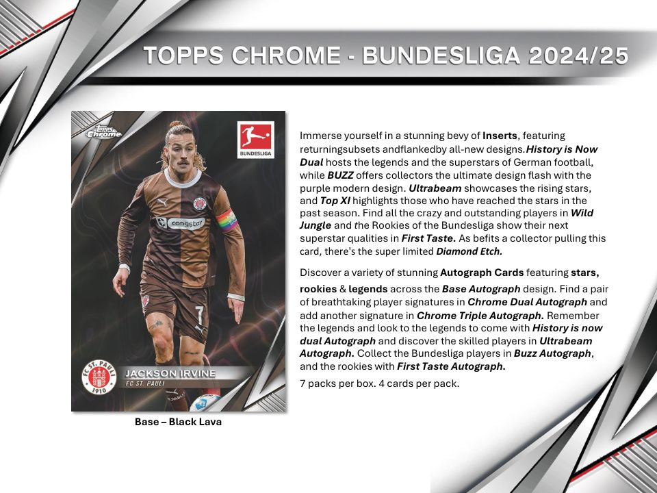 2024-25 Topps Chrome Bundesliga Soccer Value Box