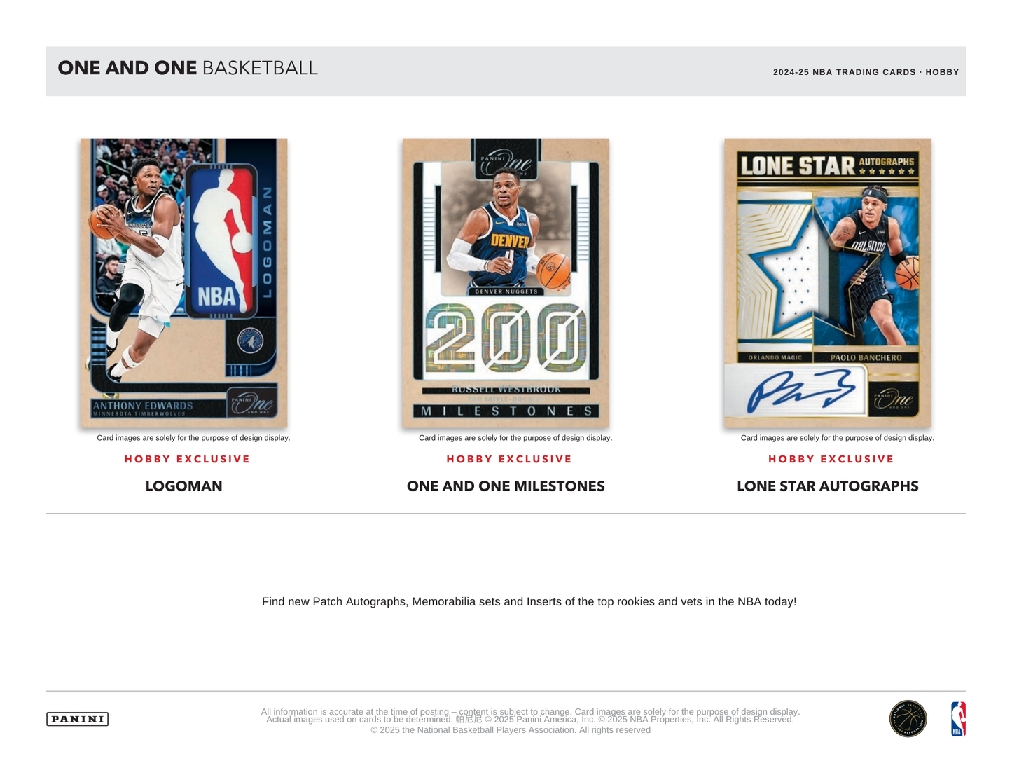 2024-25 Panini One & One Basketball Hobby Box