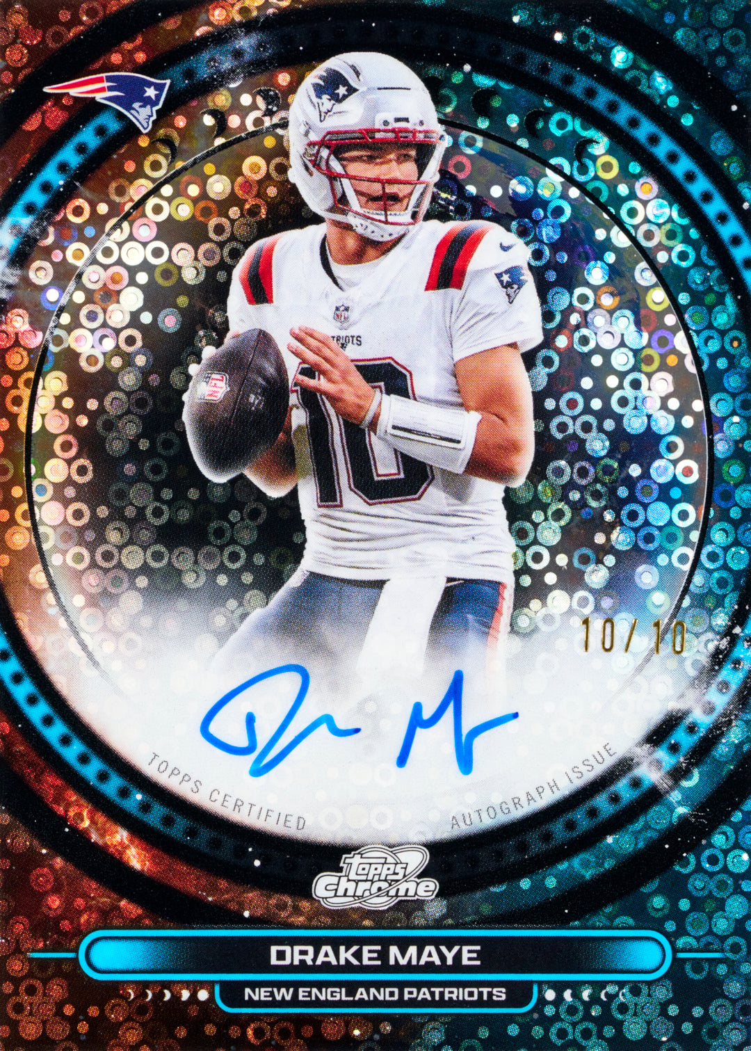 2025 Topps Cosmic Chrome Football Drake Maye Autograph