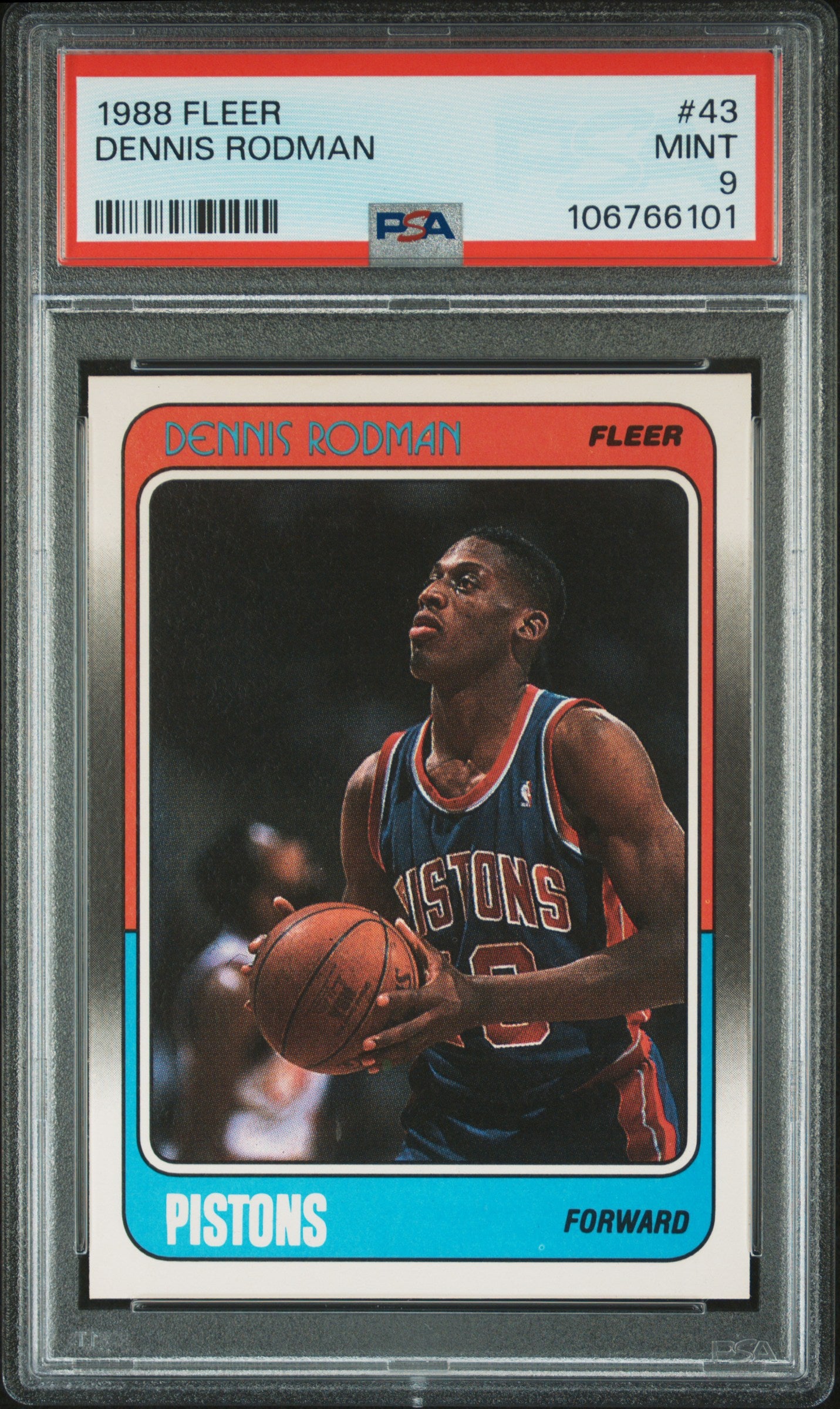 1988 Fleer Dennis Rodman #43 PSA 9