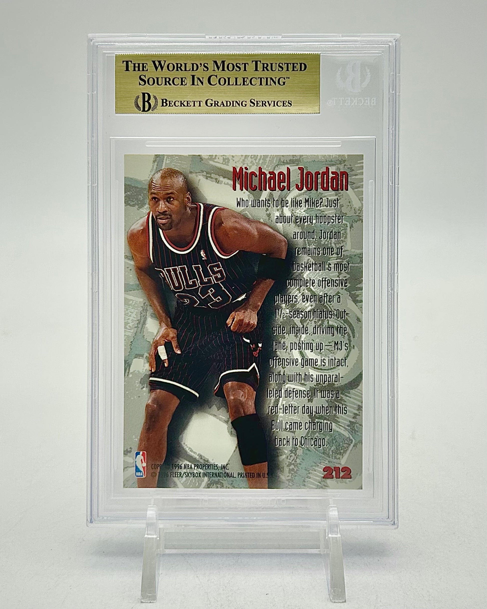 1995-96 Fleer Metal Nuts & Bolts Michael Jordan BGS 9.5