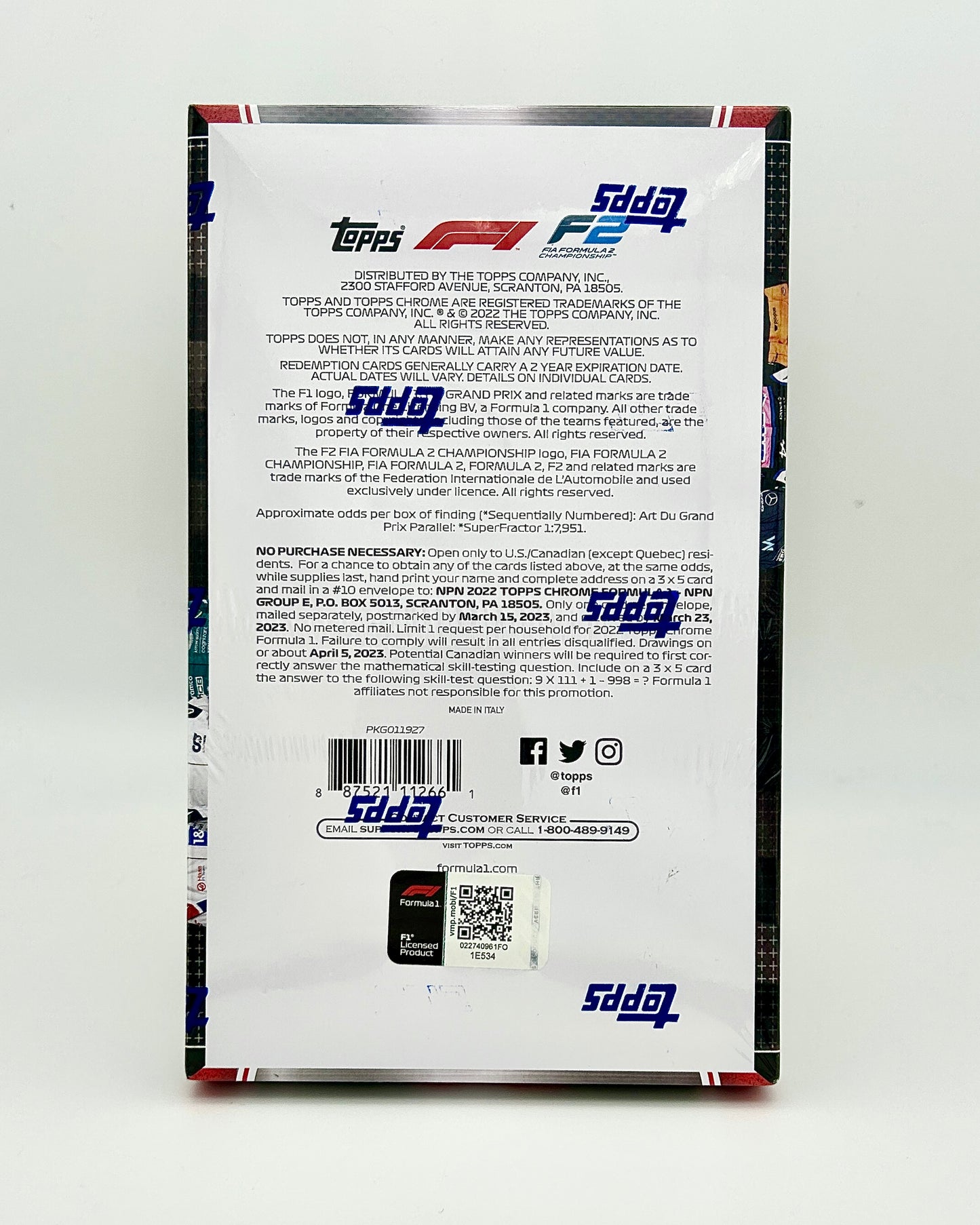 2022 Topps Chrome Formula 1 Hobby Box