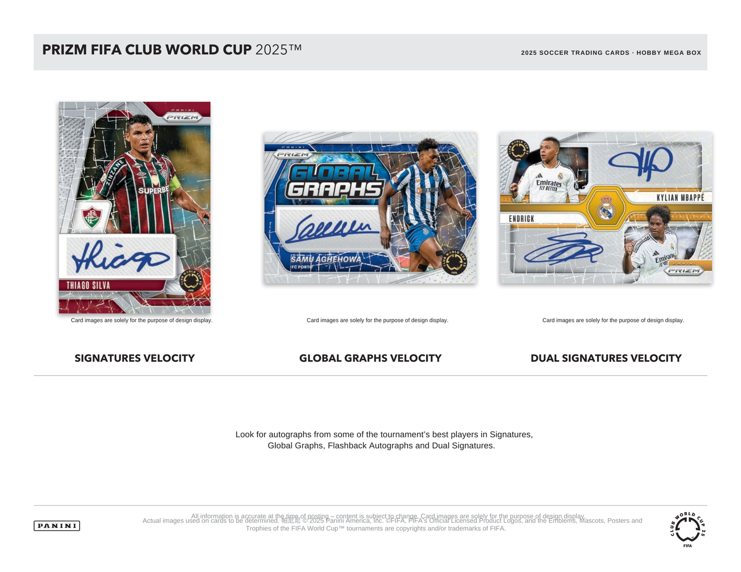 2025 Panini Prizm FIFA Club World Cup Soccer Hobby Mega Box
