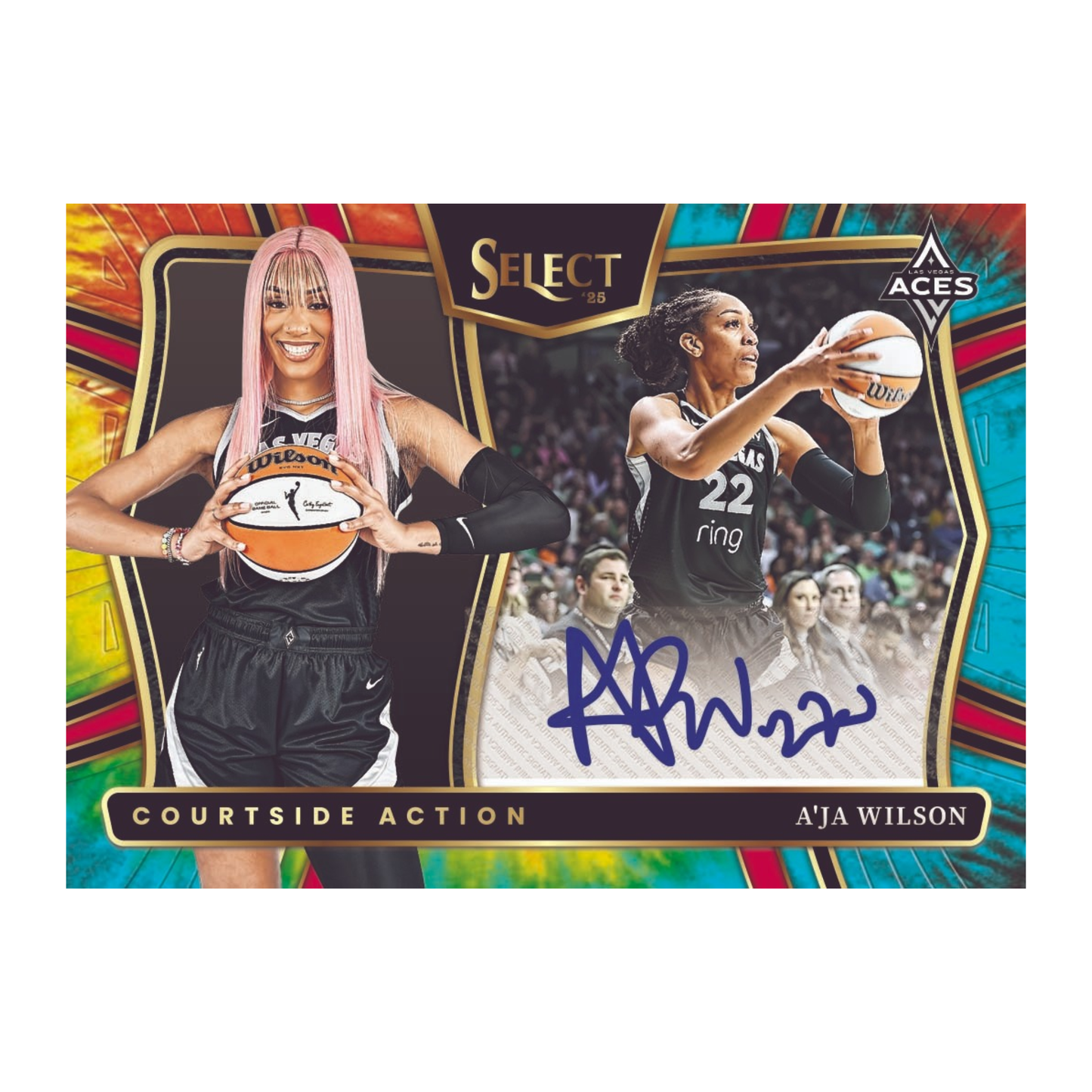 2025 Panini Select WNBA Basketball Court Side Action Autograph A'ja Wilson