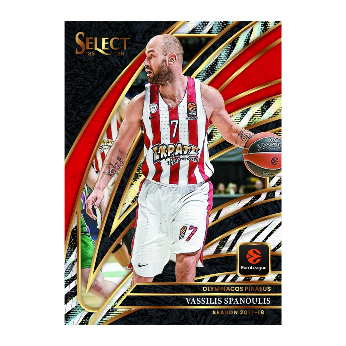 2025-26 Panini Select EuroLeague Basketball Zebra Vassilis Apanoulis