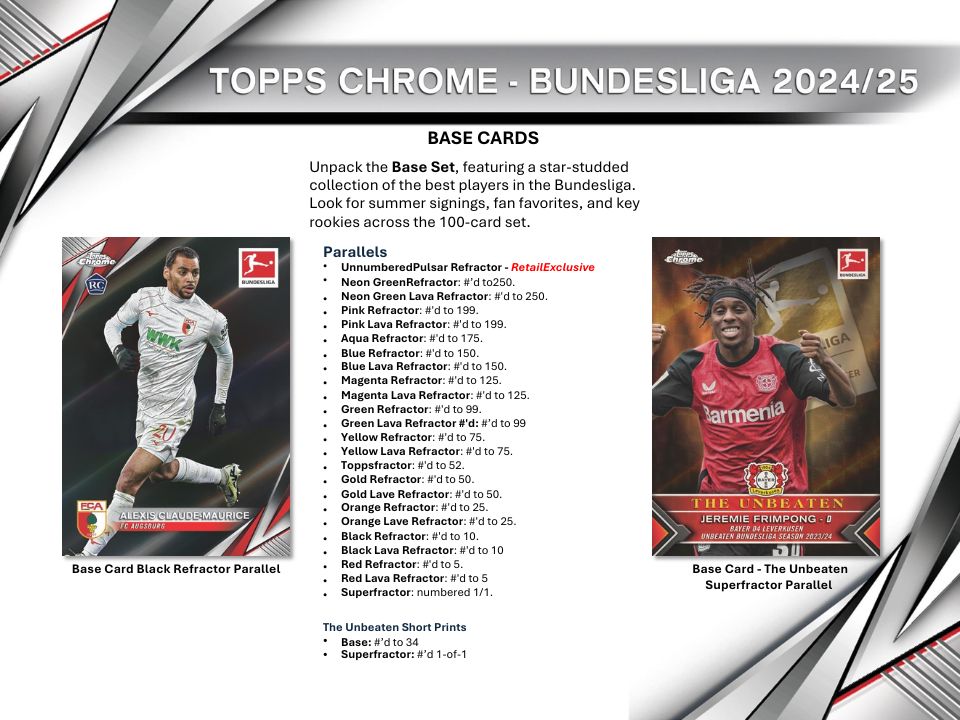 2024-25 Topps Chrome Bundesliga Soccer Value Box