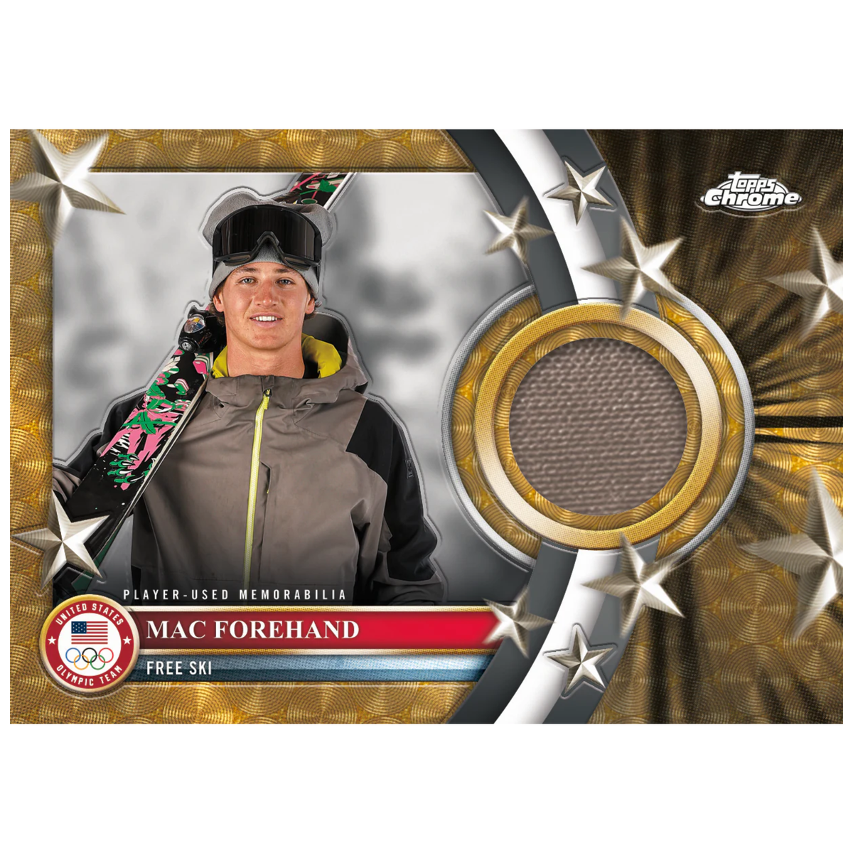 2026 Topps Chrome US Olympic & Paralympic Hopefuls Relic Mac Forehand