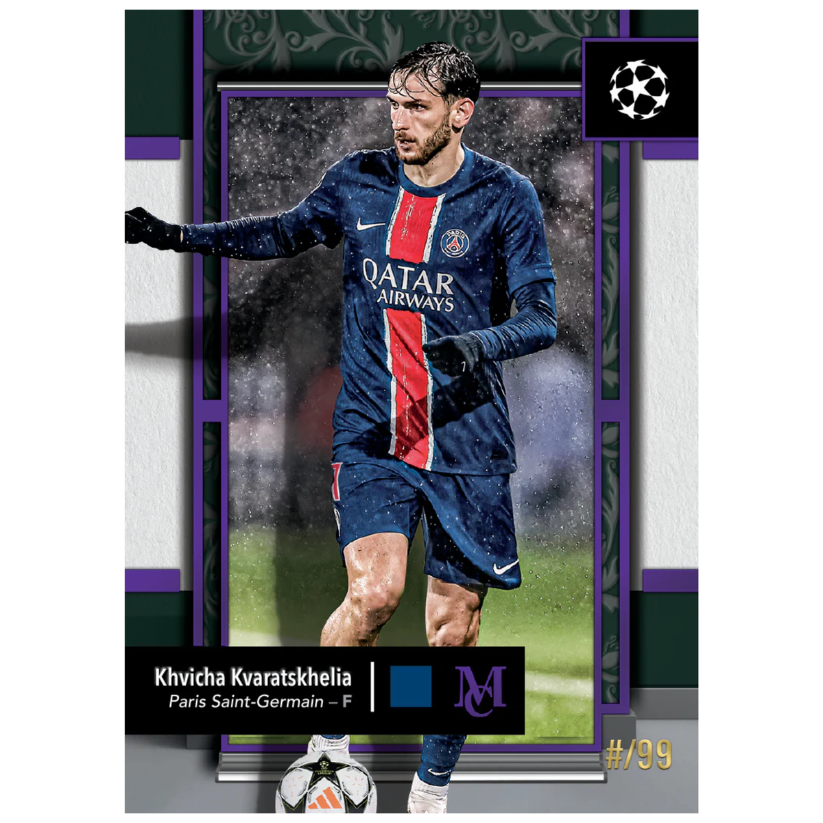 2024-25 Topps Museum Collection UEFA Club Competition Soccer Khvicha Kvaratskhelia