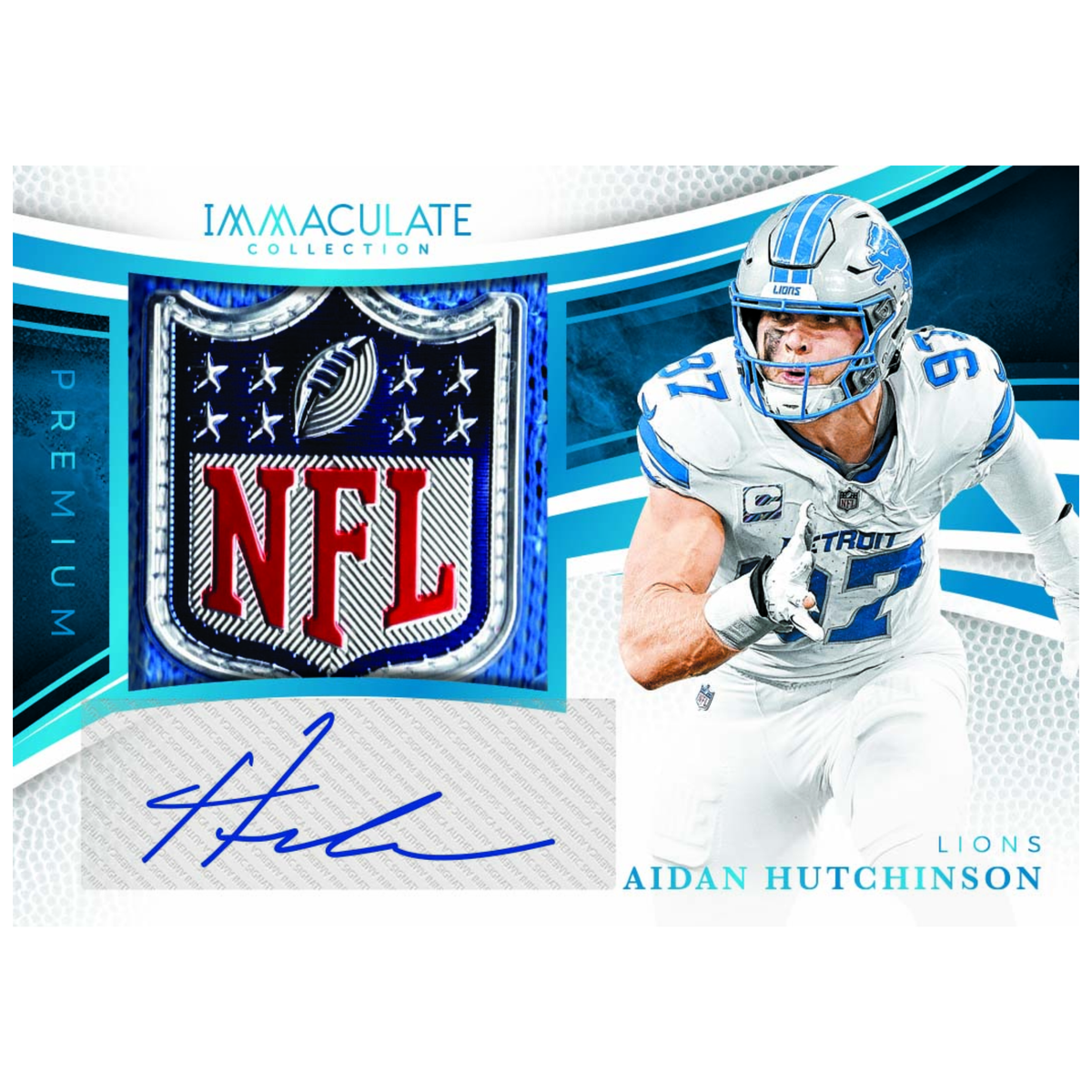 2025 Panini Immaculate Football NFL Shield Autograph Aidan Hutchinson