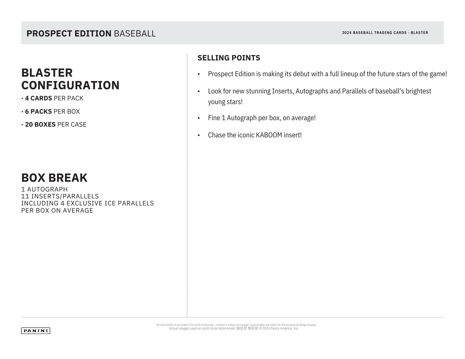 2024 Prospect Edition Baseball Blaster