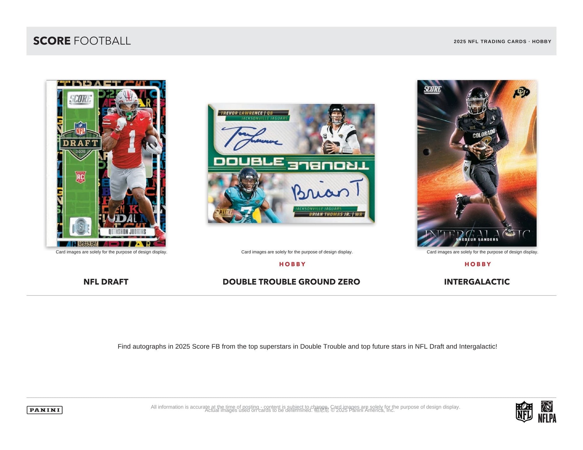 2025 Panini Score Football Hobby Box