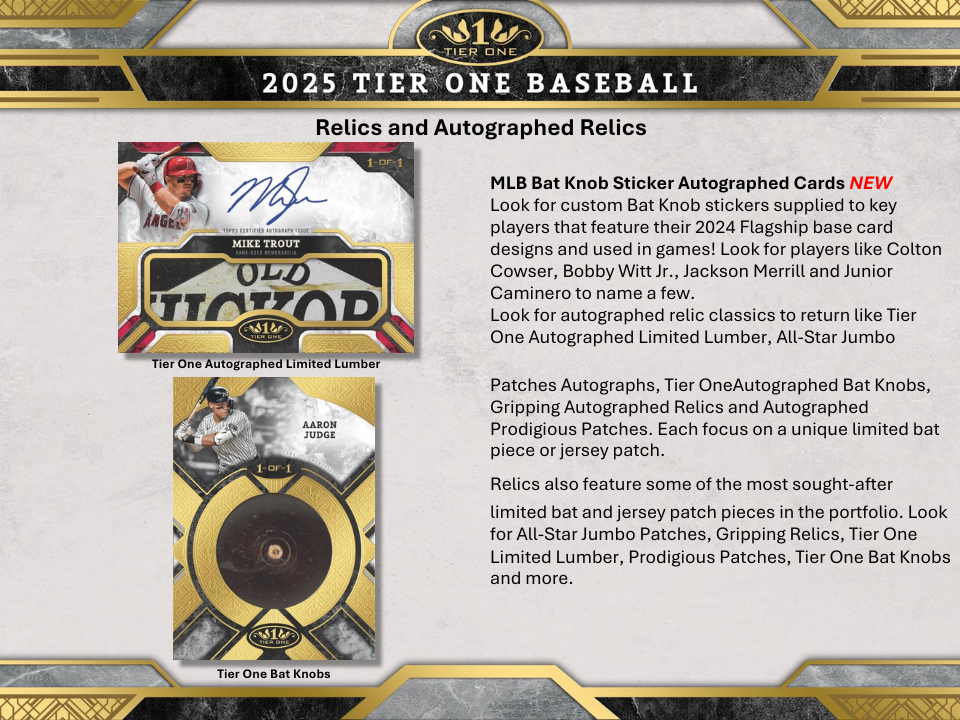 2025 Topps Tier One Baseball Hobby Box